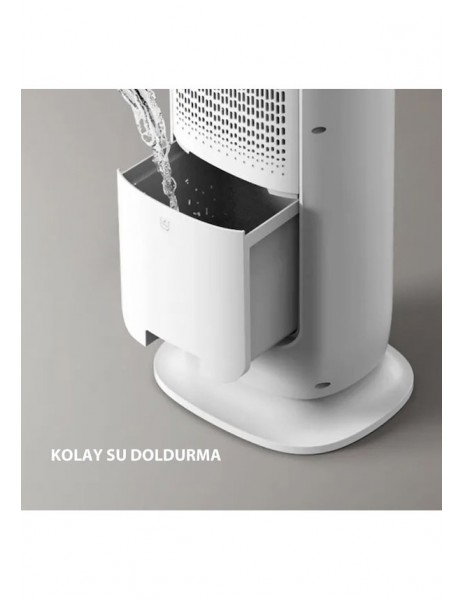 Airpoll HF02 Uzaktan Kumandalı Sıcak & Soğuk Su ve Buz Hazneli Dikey Vantilatör