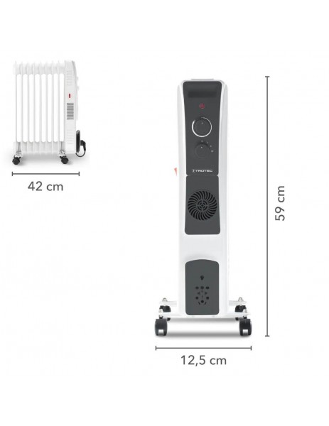 Trotec TRH 22 E Yağlı Radyatör 2400 W 9 Dilim Fanlı Trotec TRH 22 E Yağlı Radyatör 2400 W 9 Dilim Fanlı