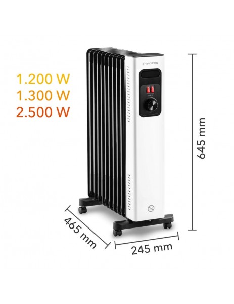 Trotec TRH 27 E Yağlı Radyatör 2500 W 11 Dilim