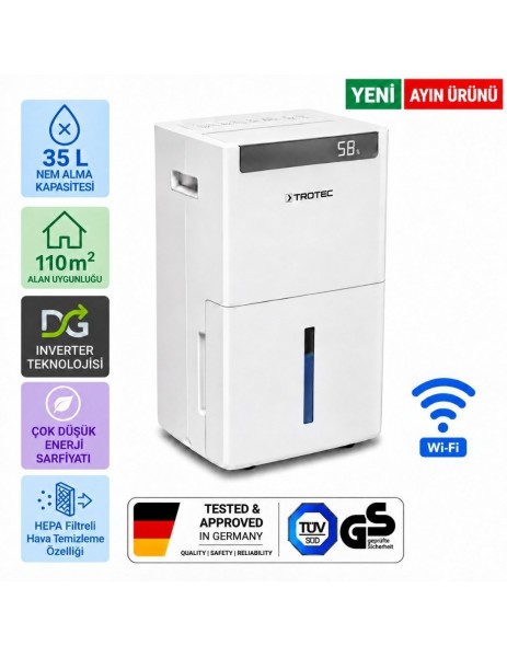 Trotec TTK-I 110 HEPA WiFi Nem Alma Cihazı Trotec TTK-I 110 HEPA WiFi Nem Alma Cihazı
